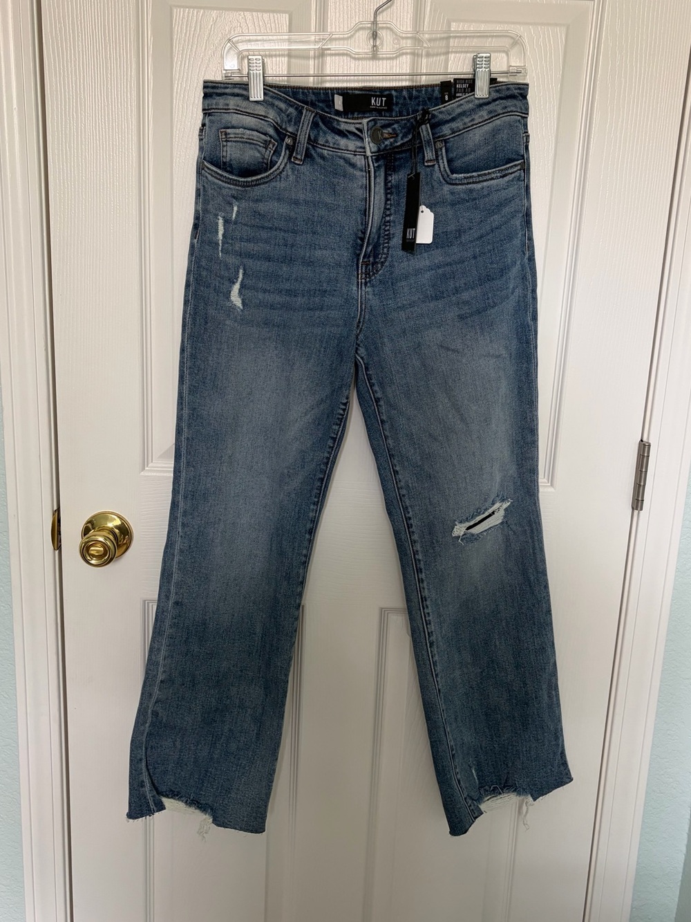Kut from the Kloth high rise fab ab Kelsey ankle flare size 8 NWT